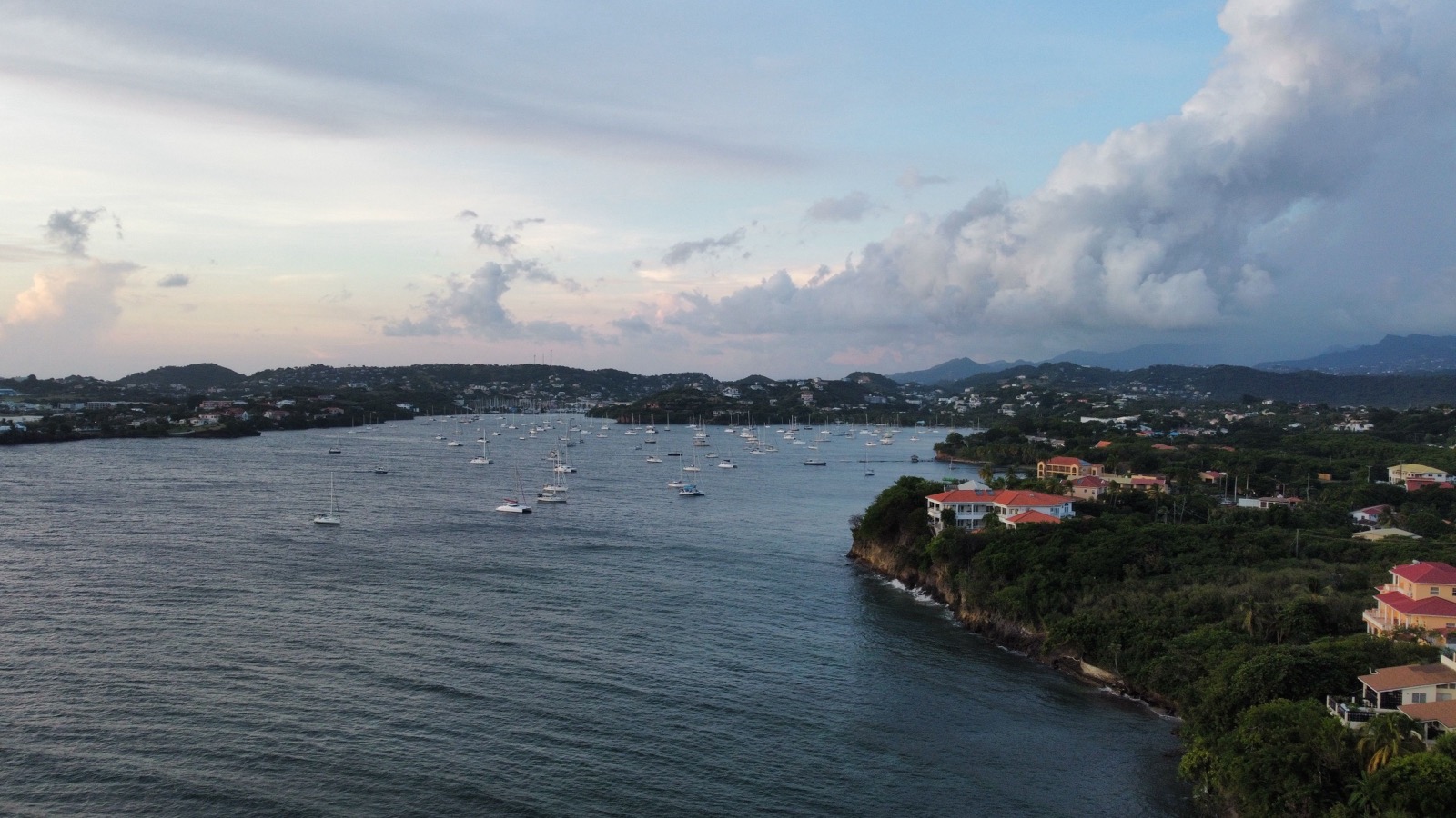 Castries and the north west coast of Saint Lucia